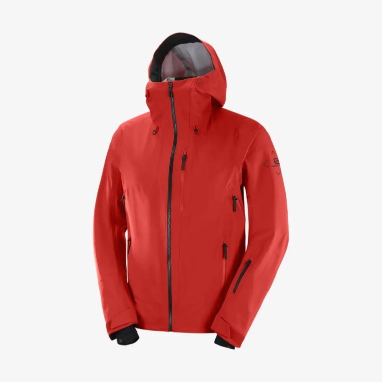 Red Salomon Outlaw 3L Shell Men's Ski Jackets | IE ML9376